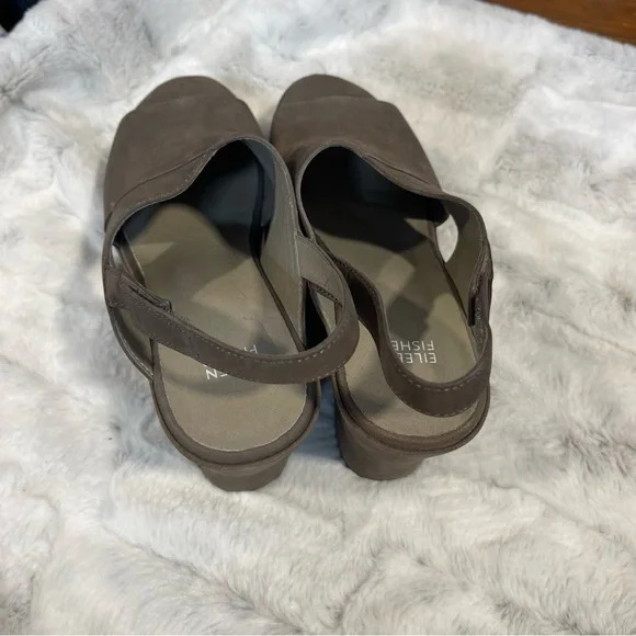 Eileen Fisher Dark gray Wedge Sandals women’s size 10 - Picture 3 of 10